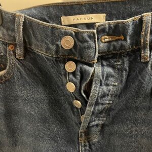PacSun Distressed Blue Button-Fly Jeans